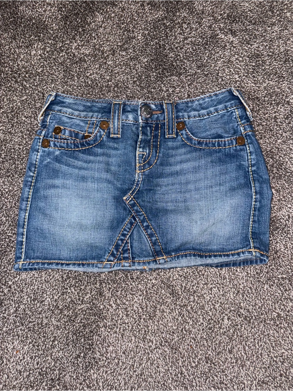 Y2K True Religion Denim Mini Skirt